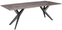 Massivmoebel24 Esstisch FREEFORMAkazieMassivholzgrau (Massivholz zerlegt 58 kg