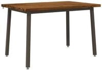 vidaXL Esstisch 120 x 80 x 75 cm Massivholz Natur und Kaffee (1-St)