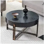 OKWISH Couchtisch Beistelltisch rund &Oslash;68 cm, Wohnzimmertisch (mit robuster
