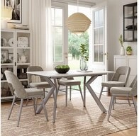 Vicco Esstisch Trill, Wei&szlig;/Grau, 140-190 x 90 cm ausziehbar (1-St)