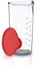 Arendo Messbecher mit Deckel, 600ml, 20 Unzen, Klarsichtbecher, Mixbecher aus