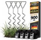 monzana Spanngurt (8-St) 4 Bodenanker Trampolin 900kg Verstellbare Gurte...