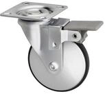 SO-TECH&reg; M&ouml;belrolle LINDAU Design Lenkrolle &Oslash; 50 mm silber aus Stahl,...