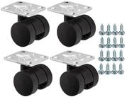 SO-TECH&reg; M&ouml;belrolle Lenkrollen AACHEN &Oslash; 35 mm schwarz inkl. Schrauben,...
