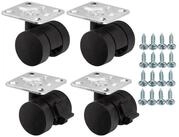 SO-TECH&reg; M&ouml;belrolle Lenkrollen AACHEN &Oslash; 35 mm schwarz inkl. Schrauben,...