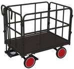 CORDES Transportwagen Cordes Handpritschenwagen mit 4 Rohrgitterw&auml;nden RAL 7016