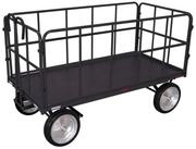 CORDES Transportwagen Cordes Handpritschenwagen mit 4 Rohrgitterw&auml;nden RAL 7016