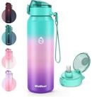 LuxusKollektion Trinkflasche Edelstahl Trinkflasche 500ml mit Strohhalm