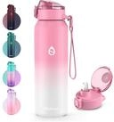 LuxusKollektion Trinkflasche Trinkflasche 700ml Strohhalm Edelstahl...