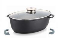 Cheffinger Schmortopf Alu Guss Oval &oslash;38cm Induktion Topf Schmortopf