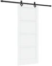 vidaXL Haust&uuml;r Schiebet&uuml;r Wei&szlig; und Schwarz 83 x 202 cm Massives Kiefernholz...