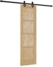 vidaXL Zimmert&uuml;r 61 x 198,5 cm Schiebet&uuml;r Nat&uuml;rlich und Schwarz 61x198,5 cm...