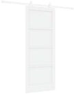vidaXL Haust&uuml;r Schiebet&uuml;r Wei&szlig; 83 x 202 cm Massives Kiefernholz (1-St)