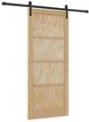 vidaXL Haust&uuml;r Schiebet&uuml;r 86 x 198,5 cm Massives Kiefernholz (1-St) schwarz