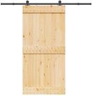 vidaXL Zimmert&uuml;r 100 x 210 cm 213,5 cm Schiebet&uuml;r NARVIK Nat&uuml;rlich und...