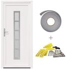 vidaXL Haust&uuml;r 98 x 208 cm Haust&uuml;r Vordert&uuml;r Wei&szlig; 98x208 cm PVC Kunststoff...