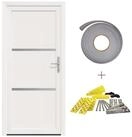 vidaXL Haust&uuml;r 108 x 208 cm Haust&uuml;r Vordert&uuml;r Wei&szlig; 108x208 cm PVC Kunststoff