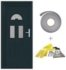 vidaXL Haust&uuml;r Vordert&uuml;r 110 x 210 cm PVC Anthrazit (1-St)