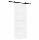 vidaXL Zimmert&uuml;r 83 x 202 cm Schiebet&uuml;r Wei&szlig; 83x202 cm Massives Kiefernholz...