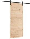 vidaXL Schiebet&uuml;r Schiebet&uuml;r 100 x 208 cm Massives Kiefernholz Natur (1-St)