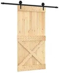vidaXL Gartenlounge-Set Schiebet&uuml;r Nat&uuml;rlich und Schwarz 100 x 210 cm...