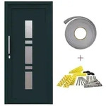 vidaXL Haust&uuml;r Vordert&uuml;r 98 x 208 cm PVC Anthrazit (1-St)