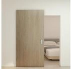inova wohnen Schiebet&uuml;r Holzschiebet&uuml;r 103 x 210 cm (Komplett-Set), Eiche,