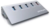 Primewire 5 Port Hub mit USB 3.2 Gen.1, 4 x USB 5 Gbit/s + 1x USB smart charge