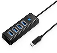ORICO Orico PW4U-C3 USB-Hub, 4-Port USB-A 3.0, 1,8 m Kabel USB-Adapter