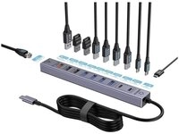 Renkforce USB-Verteiler Renkforce RF-7465830 USB-Hub 10 + 1 Port USB-C&reg; USB...