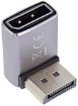 Inline DisplayPort 1.4 Adapter, DisplayPort Stecker / Buchse, 90&deg; unten, 8K