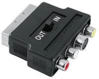 Hama Scart-Adapter Scart-Umstecker Audio Video TV-Adapter Scart zu Cinch Audio,