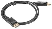 Lanberg Lanberg CA-DPDP-10CC-0010-BK DisplayPort-Kabel 1 m Schwarz Audio- &