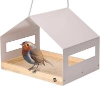 WONDERMAKE Vogelhaus wetterfest zum Aufh&auml;ngen, Metall Vogelfutterhaus gro&szlig;