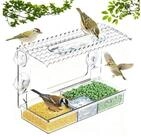 LuxusKollektion Futterhaus Vogelfutterhaus Fenster mit Saugn&auml;pfen 24cm