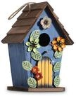 LuxusKollektion Vogelhaus Vogelhaus Holz Blau H&auml;ngend Nistkasten 40mm