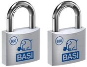 BASI Vorh&auml;ngeschloss Vorhangschloss, (Spar-Set, 2-tlg), 2er Set, Breite 50 mm,