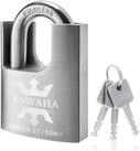 LuxusKollektion Vorh&auml;ngeschloss Vorh&auml;ngeschloss Edelstahl 50mm Schl&uuml;ssel