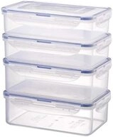 LocknLock Vorratsdose Frischhaltedosen 4er-Set, (4-tlg), Stapelbar,...