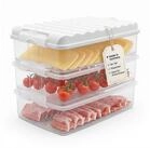 BigDean Frischhaltedose 3x Aufschnittboxen 2,5l stapelbare K&uuml;hlschrank...