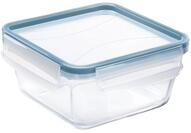 ROTHO Frischhaltedose CLIC & LOCK, Transparent, Blau, B 16,5 cm, 750 ml, Glas,