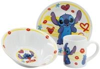 Storline Fr&uuml;hst&uuml;cks-Geschirrset Disney Stitch 3-teilig &ndash; Teller, Sch&uuml;ssel, Tasse