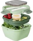 LuxusKollektion Salatbox Salatbeh&auml;lter F&auml;cher Lunchbox Besteck Kinder ToGo...