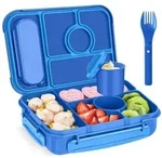 LuxusKollektion Lunchbox Brotdose Bento Box Kinder 1300ml 5 F&auml;cher BPA Frei