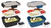LuxusKollektion Lunchbox Lunchbox auslaufsicher Bento F&auml;cher Salatbox 2000ml...