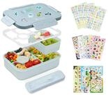 LuxusKollektion Lunchbox Brotdose Kinder auslaufsicher 1300ml Besteckset Bento 6