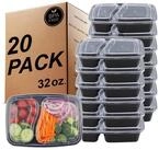 LuxusKollektion Lunchbox Meal Prep Container Bento Lunchbox 2 F&auml;cher 2...