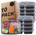 LuxusKollektion Lunchbox Lunchbox 2 F&auml;cher Bento Kunststoff BPAfrei 2...