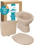 Calmwaters Tiefsp&uuml;l-WC Stand-WC sp&uuml;lrandlos, bodenstehend, Abgang Waagerecht,...