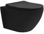 LuxeBath Tiefsp&uuml;l-WC Sp&uuml;lrandloses H&auml;nge WC Keramik mit WC-Sitz abnehmbar